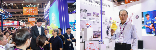 东方启明星亮相首届篮博会，彰显青少年体培头部品牌实力